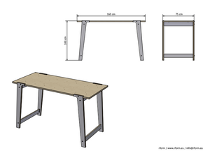 Flat Statafel Maatwerk 220 x 110 x 107